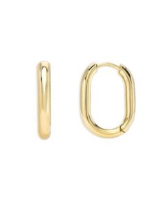 Zoe Lev 14K Yellow Gold Thick Oval Hoop Earrings Oval Hoop Earrings, Online Earrings, Gold Earrings, Jewelry Accessories, Hoop Earrings, Yellow Gold, Yellow, Gold