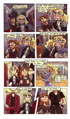 the comic strip shows two women talking to each other