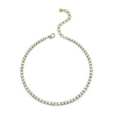 BASICS COLLECTION: The SHAY Diamond Tennis Necklace. Details: 18K Gold White Diamonds: 18.5cts, VS Length: 12 - 15in Width: 4mm Available in Rose, Yellow, White or Black Gold Product Number: SN196 Please contact us to further customize the size or gemstone or LIVE CHAT with one of our team now. All of our stones are natural and untreated which may result in slight variances in color, shape and size resulting in beautiful one of a kind gems. All products made to order within 2 - 3 weeks. We ship Diamond Tennis Necklace, Tennis Necklace, Rose Yellow, Rose Gold Diamonds, Rose Gold Necklace, White Diamonds, Diamond White, Yellow White, Gold Diamond