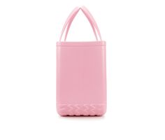 a pink tote bag on a white background