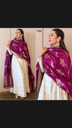 Banarasi Dupatta Suits, Gown Party Wear, Banarasi Dupatta, Indian Gowns Dresses, Kurta Designs Women, Indian Gowns, Dress Indian Style, Indian Wedding Outfits