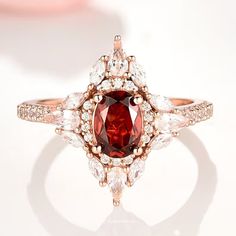 Gemstone Engagement Ring, Garnet Engagement Ring, Red Garnet Ring, Popular Engagement Rings, Engagement Ring For Women, Mohs Scale, Gemstone Engagement, Garnet Ring, Alternative Engagement Rings