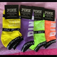 New With Tags Victoria Secret Pink Socks The Colors Shown Are The Exact Colors You Will Receive. Any Questions Lmk :) Yellow Sporty Socks For Sports, Pink Casual Sports Socks, Casual Yellow Socks For Spring, Sporty Pink Cotton Socks, Comfortable Stretch Yellow Socks, Trendy Sports Socks For Spring, Pink Sports Socks, Sporty Yellow Cotton Socks, Sports Cotton Socks