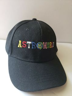 Astroworld Dad Hat Travis Scott “Wish You Were Here” Black Slouch Cap Snapback. Vintage Black Baseball Cap With Letter Print, Vintage Black Snapback Hat With Letter Print, Black Flat Cap With Letter Print, Wish You Were Here, Wish You Are Here, Travis Scott, Dad Hat, Dad Hats, Trucker Hat