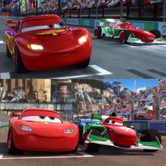 the cars in cars 2 are red and green