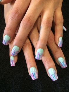 airbrush airbrushed Airbrush Nail Designs, Airbrushed Nails, Airbrush Nail, Airbrush Nail Art, Fun Summer Nails, Airbrush Designs, Fingernail Designs, Airbrush Nails, Spring Nail Art