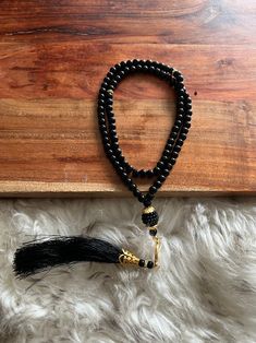 99 beads lightweight Tasbih with gold pendant and colored Tassle - with Gift Box Traditional Black Beads For Meditation, Spiritual Gold Beads For Gifts, Traditional Gold Beaded Rosary, Gold Mala With 108 Beads As Gift, Traditional Gemstone Beads Rosary As Gift, Traditional Black Rosary As Gift, Islamic Gifts, Prayer Beads, Kids Jewelry