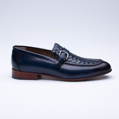 Buy Navy Dale Classic Shoes, admired for its elegant creations and quality materials and craftsmanship, Made in Turkey. Knitted Detail Single Belt Buckle Classic Shoes; Outer Surface is 100% Natural Leather and Inner Surface is 100% Natural Leather Produced in Turkey with Great Meticulousness. The sole and inner lining colors are designed in perfect harmony. The outer surface of the shoe is handcrafted with real knitting. SOLE: Leather (100% Natural Leather) and Non-Slip Thermo Injection Points. Elegant Slip-on Moccasins With Woven Sole, Classic Formal Moccasins With Woven Sole, Classic Business Loafers With Woven Sole, Elegant Loafers With Woven Sole And Round Toe, Elegant Loafers With Woven Sole For Workwear, Elegant Slip-on Loafers With Woven Sole, Elegant Woven Leather Loafers, Formal Loafers With Woven Sole And Almond Toe, Formal Slip-on Moccasins With Woven Sole