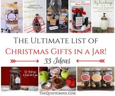 the ultimate list of christmas gifts in a jar