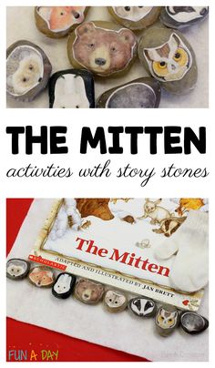 the mitten activities with story stones are fun for kids and adults to play in