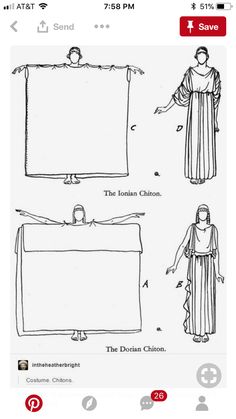 an image of the costume design for jesus's crucifix, with instructions to