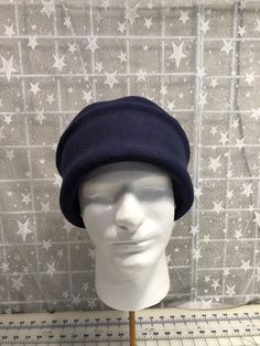 I made this warm pillbox style hat out of dark navy blue fleece for warmth and comfort. The stand and top are a double layer of fleece. It's sized to fit most adults 22-23 inches around head. It has a nice stretchy feel and is completely machine washable and dryable. Great winter hat for men or women. Handmade in Oregon . Navy Flat Cap For Winter, Navy Winter Baseball Cap, Blue Winter Hat, Winter Hats For Men, Fleece Hat, Blue Winter, Pillbox Hat, Hat For Men, Winter Hats For Women