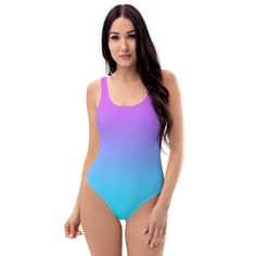 This one-piece swimsuit for all figures will bring out your best features. Enjoy the smooth fabric and the flattering design, and show it off by the sea or pool! * 82% Polyester, 18% Spandex * Fabric weight: 6.78 oz/yd² (230 g/m weight may vary by 5% * Chlorine-resistant fabric * Cheeky fit with a scoop neckline and a low scoop back * Zig-zag stitching * Double-layer front * Four-way stretch material stretches and recovers on the cross and lengthwise grains Swimsuit Y2k, Unique Bathing Suits, Bone Bordado, Y2k Swimsuit, Cheeky One Piece Swimsuit, Beach Sunrise, Neon Purple, Summer Swim Suits, Sea Water