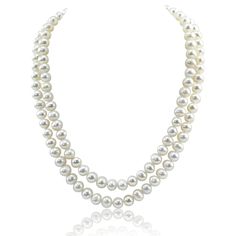 2-row White A Grade Freshwater Cultured Pearl Necklace(9.0-10.0mm), 17", 18.5" 2 row White freshwater cultured pearl necklace. Most elegant jewelry boxes with most beautiful presentation. Classic style. See "Special Offers & Product Promotions" below for our current coupon offers. Free gift promotions require that the free gift item be added to your cart plus you must apply the coupon code during checkout. Any questions or request about cultured pearls quality, size, setting, metal type, Please Pearl Jewelry Design, Pearl Jewelry Necklace, Cultured Pearl Necklace, Pearl Types, Online Jewelry Store, Promotional Gifts, Jewelry Boxes, Elegant Jewelry, Cultured Pearls