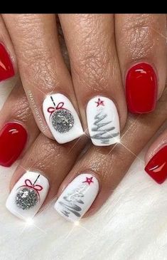 Xmas Nail Art, Nails Gold, Tree Nails, Cute Christmas Nails, Nagel Tips, Acrylic Coffin, Cute Gel Nails