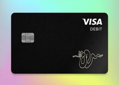 a visa credit card with an image of a snake on the front and back side