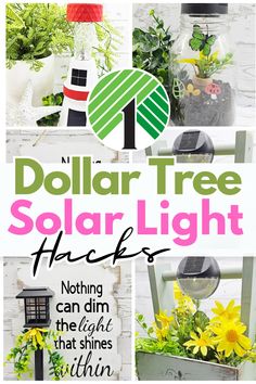 dollar tree solar light hacks that are easy to make and great for the garden