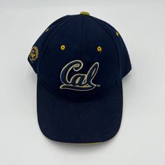 a baseball cap with the cal logo on it