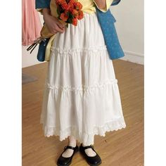 Shipping: Worldwide Express Shipping AvailableDelivery time: 7-15Days Fast ShippingReturns: Fast refund, 100% Money Back Guarantee. Pilgrim Core, Bamboo Skirt, Long Ball Gown, Dress With Floral Embroidery, High Waist Skirts, Elegant Cake, White Long Skirt, High Waisted Pleated Skirt, Elegant Embroidery