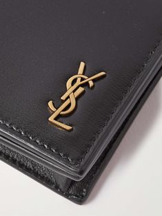 Shop SAINT LAURENT Logo-Appliquéd Leather Cardholder, Explore the latest in-season SAINT LAURENT collection today on MR PORTER Saint Laurent Collection, Leather Cardholder, Summer Sunglasses, Fine Jewelry Designers, Luxury Gifts, Card Holder Leather, Signature Logo, Mr Porter, Gold Tone Metal