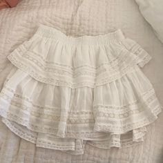 Lsf, Great Condition, Incredible Quality, White Ruffle Skirt, Only Worn A Couple Times, Cute Detailing In Lace, Size Medium. Sold Out On Website!!!! White Ruffle Skirt, Love Shack Fancy, Ruffle Mini Skirt, Ruffle Skirt, Mini Skirt, Womens Skirt, Mini Skirts, The Incredibles, Size Medium