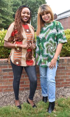 This classic beautiful Ankara tunic top could be worn with pants, skinny jeans or a pencil skirt. Dimensions Blue-  size small (18 inches)  from bust to bust Brown and Orange- medium (21 inches) Yellow and Black- (21 inches) lenght of top to seam- 27 inches Care Instructions: Handwash cold. Press with cool iron  on the wrong side only. Do not bleach. Hang dry. Ankara Tunics For Women, Green Non-stretch Short Sleeve Tops, Green Non-stretch Short Sleeve Blouse, Fitted Brown Shirt, Fitted Green Tunic Tops, Casual Multicolor Short Sleeve Tunic, Green Fitted Casual Tunic, Short Sleeve Tunic For Workwear, Casual Short Sleeve Tunic For Work