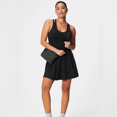 Sunday’s Errands Dress, Perfect For On The Go, Making Things Happy While Looking Sexy Sporty Tennis Dress With Built-in Bra For Gym, Black Tennis Dress With Built-in Bra, Casual Go-dry Tennis Dress For Workout, Casual Tennis Dress With Built-in Bra, Athleisure Racerback Tennis Dress For Workout, Racerback Tennis Dress For Workout, Sporty Tennis Dress With Built-in Bra For Athletic Use, Athleisure Tennis Dress For Workout, Casual Black Tennis Dress