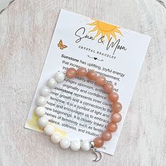 Sun & Moon Optimism and Inspiration Good Fortune Heightens Intuition Sunstone and Moonstone Bracelet Imagination Minimalist - Etsy Adjustable White Moon Bracelet, Adjustable White Moon-shaped Bracelets, Adjustable White Moon Shaped Bracelets, White Moon-shaped Bracelets For Gifts, White Moon Shaped Bracelets For Gift, Moon Shaped White Bracelet For Gift, Moon Shaped White Bracelets For Gifts, White Moon Shaped Bracelet Gift, Sunstone Crystal