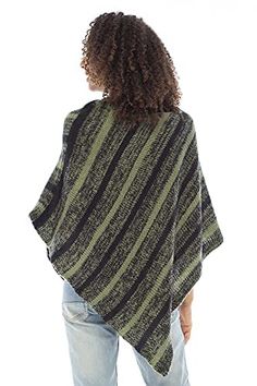 SOFT COLORFUL STRIPED KNIT sweater poncho is a fun boho inspired poncho cape to pair with jeans, leggings and pants. The perfect fall or winter poncho style sweater. One size fits petite to plus sizes PULLOVER BOAT NECK STYLE turns a classic cable knit sweater design into a trendy tunic sweater. The rich fall colors in this fashion poncho will go with every color in your wardrobe. Just throw it on and look fabulous ASYMMETRICAL CUT AND SLIMMING VERTICAL STRIPES are flattering to all figure types. This ladies knitted poncho can be layered over a shirt in place of a sweater, or over a jacket for additional warmth LIGHTWEIGHT ACRYLIC KNIT poncho keeps you warm without being heavy or bulky. Great for indoor or outdoor wear. Fabric resists wrinkles and is great for travel. This knitted sweater Fashion Poncho, Trendy Tunic, Sweater Cape, Winter Poncho, Colorful Knit, Knit Poncho Sweater, Striped Knit Sweater, Sweater Poncho, Loungewear Dresses