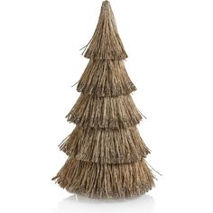 All Natural Abaca Rope Decorative Tree w/ Champagne Glitter Trim Champagne Colored Trees, Rafia Christmas Tree, Champagne Color, Table Tops, Kraft Paper, Tree Decorations, All Natural, Christmas Decor, Decor Styles