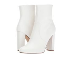 Steve Madden Editor Dress Bootie | Zappos.com Spring Boots With Zipper And Square Toe, Spring Square Toe Boots With Zipper Closure, Chic Spring Boots With Zipper Closure, Spring Square Toe Boots With Zipper, Spring Faux Leather Boots With Zipper Closure, Pointed Toe Boots For Spring, Spring Boots With Pointed Toe, Solid Color Pointed Toe Boots For Spring, Fitted Boots With Stacked Heel For Spring