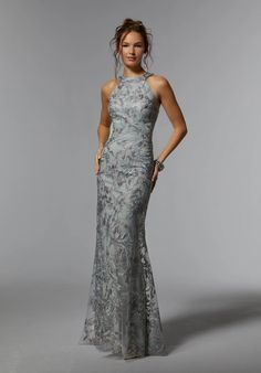 72939 Champagne 16 In Store Mother of the Bride/Groom Halter Evening Dress, Madeline Gardner, Beaded Evening Gowns, Mother Of The Bride Dresses Long, Mother Of The Bride Gown, Formal Dresses With Sleeves, Mother Of Groom Dresses, Mob Dresses, Mori Lee