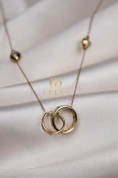 "ABOUT PRODUCT This 14K Gold Wedding Ring Necklace is beautifully designed and hand crafted with our associates to make this a special gift for your loved ones. Knowing the value of our customers, We prepare each piece with extra care and attention. ITEM DETAILS Material: 14K Gold Approx: 3.75 gram  Available colors: Gold, Rose Gold, White Gold Available Sizes: 14\" to 20\" ✪ 14k Solid Gold ( Certification will be included with your order ) ✪Available 14K White, Yellow, Rose Gold (also in 10, 18 Wedding Ring Necklace, 14k Gold Wedding Ring, Woman Necklace, Wedding Ring Necklaces, Zierlicher Ring, Stacked Necklaces, Solid Gold Necklace, Dainty Pendant, Necklace Ring