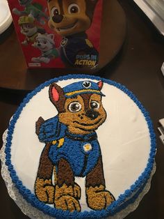 a paw patrol cake is on the table