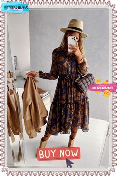 New Long-sleeved Mid-length Printed Dress Fitted Long Sleeve Dress For Fall Day Out, Casual Long Sleeve Long Dress For Spring, Trendy Long Sleeve Midi Dress For Day Out, Fall Midi Dress For Date Night, Summer Workwear Long Sleeve Midi Dress, Summer Workwear Midi Length Long Sleeve Dress, Summer Midi Length Long Sleeve Dress For Work, Fitted Long Sleeve Maxi Dress For Day Out, Bohemian Midi Dress For Spring Workwear