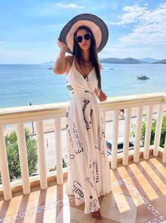 Long Summer Dresswomen Maxi Dressextravagant Long Summer - Etsy Beach Cover-up V-neck Sundress, V-neck Sundress Maxi Dress, Casual Long Beach Dress, Chic Long Maxi Dress For Vacation, Chic Long Skirt Maxi Dress For Vacation, Chic Maxi Dress For Vacation, Chic Floor-length Dresses For Beach Season, White Maxi Dress For Day Out, Bohemian Long Sleeve Maxi Dress For Summer