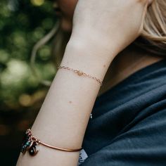 Beautiful dainty mustard seed bracelet in rose gold paired with our faith bangle bracelet. Minimal but powerful reminder of faith Dainty Hypoallergenic Charm Bracelet, Dainty Rose Gold Charm Bracelet With Adjustable Chain, Rose Gold Delicate Chain Bracelet Gift, Rose Gold Hypoallergenic Charm Bracelet For Friendship, Dainty Rose Gold Charm Bracelet, Rose Gold Satellite Chain Bracelet As Gift, Dainty Rose Gold Charm Bracelet For Everyday, Dainty Chain Bracelet For Friendship, Dainty Charm Bracelet With Cable Chain For Gift