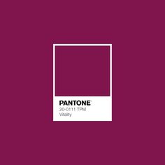 the pantone logo is shown on a bright pink background, with white square in the center