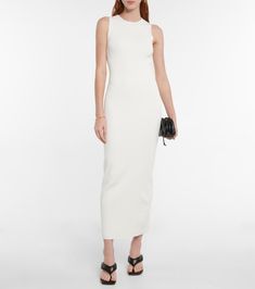 SIR - Exclusive to Mytheresa – Celena ribbed-knit maxi dress | Mytheresa Knit Maxi Dress, Maxi Knit Dress, White Shop, Ribbed Knit, Dresses For Work, White Dress, Online Store, Maxi Dress, Luxury Fashion