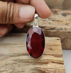 Red Garnet Pendant, Statement Jewelry, 925 Sterling Silver Pendant, Handmade Ring, Garnet Gemstone, Wedding gifts, Gift For Her, Beautiful Pendant, Silver Pendant, Promise Pendant, Boho Pendant, Garnet Jewelry, Women Pendant, Elegant Red Gemstones For Gift, Elegant Red Gemstones As A Gift, Elegant Red Gemstones For Wedding, Red Sterling Silver Gemstones For Wedding, Wedding Sterling Silver Gemstones Stamped 925, Red Sterling Silver Gemstones For Anniversary, Silver-toned Garnet Gemstones As Gifts, Silver Garnet Gemstones As Gift, Garnet Stone Setting Jewelry Gift