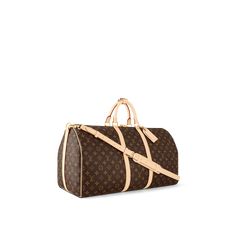 Products by Louis Vuitton: Keepall Bandoulière 55 Louis Vuitton Keepall 55, Designer Luggage, Louis Vuitton Official Website, Louis Vuitton Keepall, Cotton Textile, Louis Vuitton Official, Material Girls, Id Holder, Color Stripes