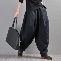 Bohemian Black Linen Harem Pants for Women
 
 Step into summer fashion with our Women's Summer Linen Black Harem Pants. Embrace a bohemian vibe with these casual baggy pants that exude personality and flair.Women's pantsThebesttailorThebesttailorsummer linen black bloomers personality big crotch pants casual baggy pants Harem pantsThebesttailorsummer linen black bloomers personality big crotch pants casual baggy pants Harem pants Linen Pants Aesthetic, White Harem Pants, 2023 Streetwear, Linen Harem Pants, Shop Street, Black Harem Pants, Fisherman Pants, Preppy Coquette, 2012 Movie