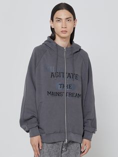 Editor's NotesThis casual hoodie from Milo Archive features vintage mood graphics and lettering.- Zipper closure- Pigment-dyeing fabric- Logo embroidery- Relaxed silhouette- Trendy and casual itemMeasurements(in.)M/L- Total length: 24.40 / 25.19 in.- Chest: 26.57 / 27.55 in.- Shoulder: Raglan- Sleeve: 30.90 / 31.29 in.Composition & Care- 80% Cotton, 20% Polyester- Do not bleach- Wash gently in lukewarm water- Do not dry cleaning- Lay to dryDesigner- by Millo Archive Cotton Grunge Sweatshirt With Drawstring Hood, Washed Black Cotton Hoodie With Graphic Print, Urban Washed Sweatshirt For Streetwear, Vintage Cotton Hoodie With Letter Print, Faded Vintage Hoodie For Streetwear, Vintage Washed Black Cotton Hoodie, Vintage Faded Hooded Hoodie, Vintage Washed Black Hoodie Sweatshirt, Vintage Cotton Hoodie With Relaxed Fit