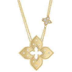 Check out the deal on Roberto Coin Venetian Princess Medium Cutout Pendant on 31" Chain in Yellow Gold at Borsheims Postmodern Architecture, Princess Flower, Flower Collection, Plastic Ring, Roberto Coin, Silver Box, Most Romantic, The Princess, Flower Necklace