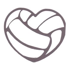 a volleyball ball in the shape of a heart