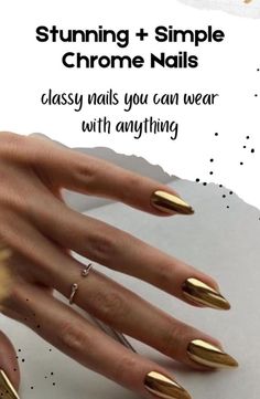 If you haven't tried chrome nails yet, then this is time to try these trendy nails. Chrome nails are THE hottest trend right now; trust me, they're not going anywhere anytime soon. So if you've been wanting to try this nail trend but are unsure how to do it, here are some stunning chrome nail ideas to try! | chrome nails, brown chrome nails, pink chrome nails, chrome nail ideas, trendy nails, minimalist nails, simple nails, fall nails, summer nails, winter nails, holiday nails, Christmas nails, spring nails. Brown Chrome Nail, Trendy Nails Chrome, Brown Chrome, Nails Minimalist