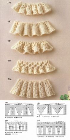 the instructions for crochet ruffles are shown