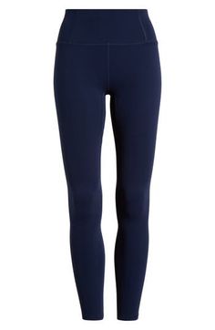 Work out or chill out in these smoothing high-waist leggings offered in an assortment of appealing hues. 24" inseam; 8 1/2" leg opening; 11" front rise; 14 1/2" back rise (size Medium) 79% polyamide, 21% elastane Machine wash, tumble dry Imported Athleisure Comfort Stretch Leggings, Comfort Stretch Go-dry Leggings, Mid-rise Athleisure Leggings, Solid Mid-rise Leggings For Athleisure, Solid Mid-rise Athleisure Leggings, Mid-rise Solid Color Athleisure Leggings, Compressive Full-length Leggings For Workwear, Casual High Waist Micro-elastic Leggings, Casual High-waist Micro-elastic Leggings