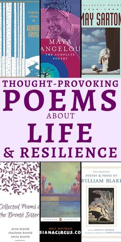 many different books with the title thought - providing poem about life and resilince