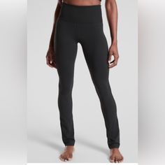 New Athleta Black Rib Pant, Inseam 28.5”, Powervita Fabric, High-Rise Waistband, Size Sp Fitted High Rise Sports Activewear, Sporty High Rise Training Bottoms, Fitted High-rise Sports Pants, Mid-rise Sporty Training Bottoms, Sporty Mid-rise Bottoms For Training, Black High Rise Sporty Yoga Pants, Sporty High-rise Moisture-wicking Bottoms, Sporty High-rise Moisture-wicking Pants, Sporty Black Bottoms For Pilates